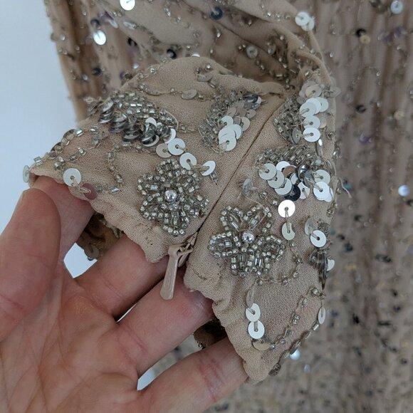 Mac Duggal 10740 Sequin Gown with Embellished Hemlin and Belt - Picture 10 of 16